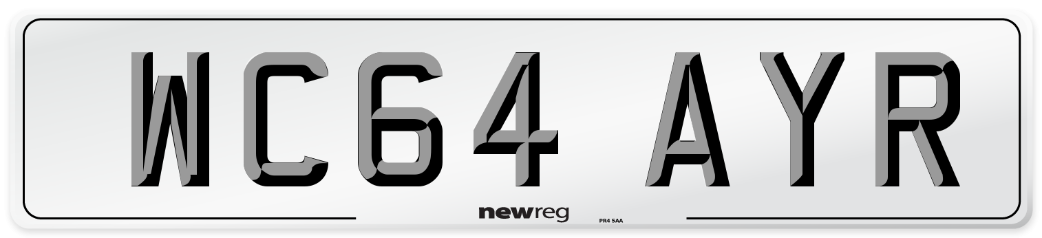 WC64 AYR Number Plate from New Reg